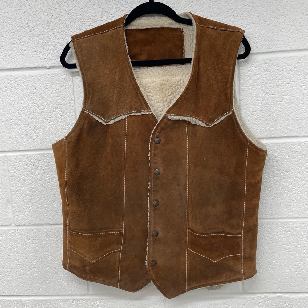 Vintage Brown leather Vest
